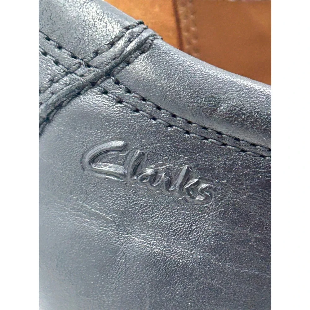 Clarks Whiddon Cap Mens Black Leather Lace Up Oxford Shoes 261103097075 Sz 8.5M‎
